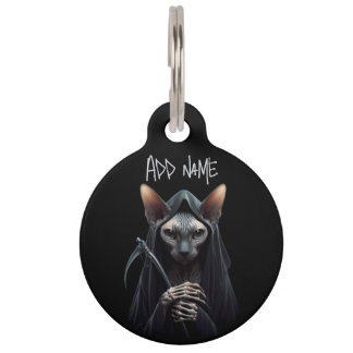 Sensenmann-Sphynx-Katzen-ID-Anhänger Haustiermarke