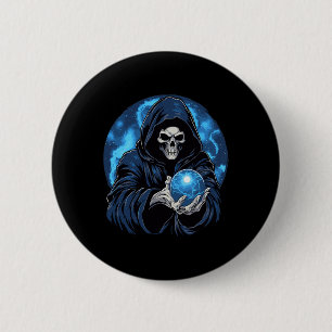 Sensenmann Tod Skelett Halloween Button