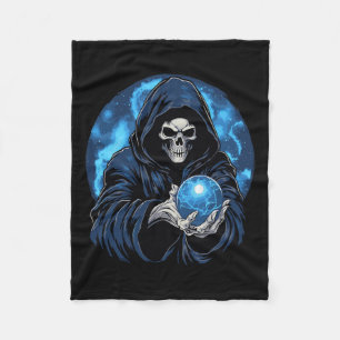 Sensenmann-Tod-Skelett-Halloween  Fleecedecke