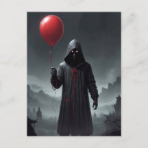Sensenmann und roter Luftballon