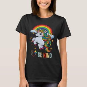 Sensibilisierung Einhorn Seien Sie freundlich Lieb T-Shirt