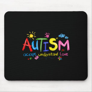 Sensibilisierung für Autismus Akzeptanz Liebe Lehr Mousepad