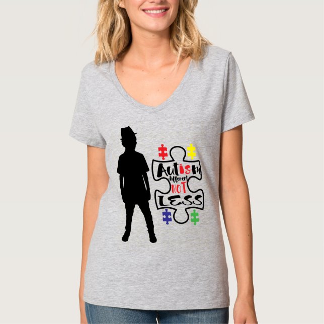 Sensibilisierung für Autismus - Der V-Neck-T - Shi T-Shirt (Vorderseite)