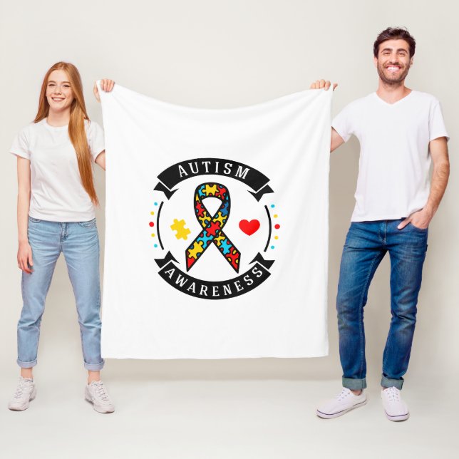 Sensibilisierung für Autismus - Fleece Blanket, 60 (Beispiel)