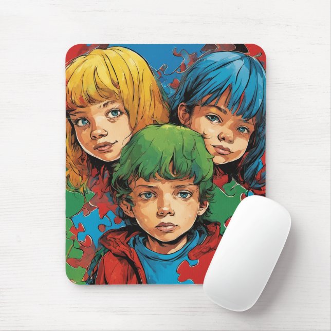 Sensibilisierung für Autismus - Pflege - Mousepad (Mit Mouse)