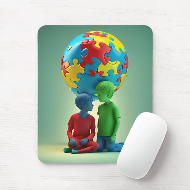 Sensibilisierung für Autismus - Pflege - Mousepad (Mit Mouse)