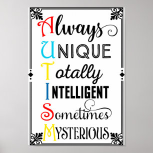 Sensibilisierung für Autismus Poster