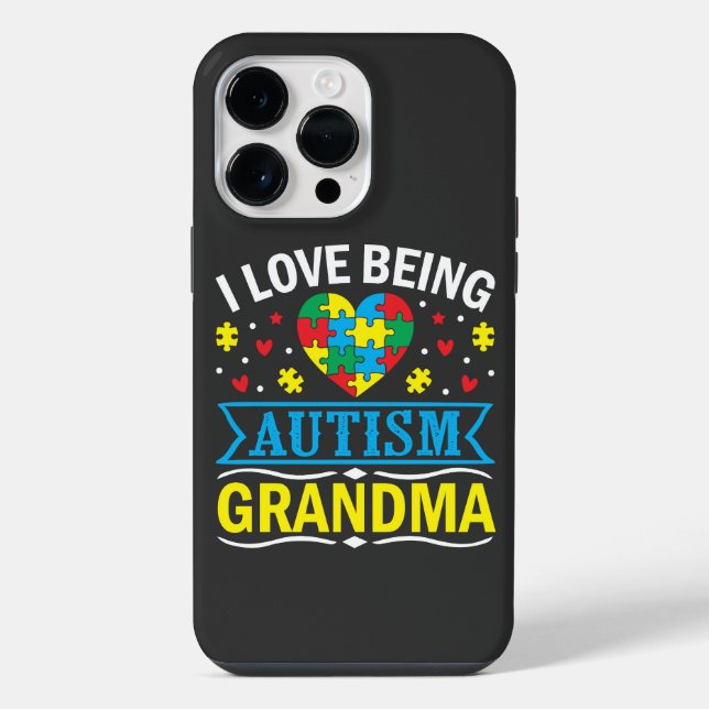 Sensibilisierung für Autismus, Proud-Autismus-Oma iPhone Hülle (Rückseite)