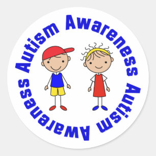 Sensibilisierung für Autismus Runder Aufkleber