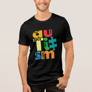 Sensibilisierung für Autismus Siehe das Etikett "A Tri-Blend Shirt
