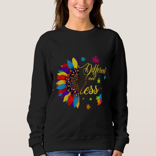 Sensibilisierung für Autismus Sonnenblumen anders, Sweatshirt (Vorderseite)