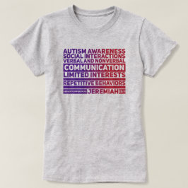 Sensibilisierung für Autismus - T - Shirt der Frau