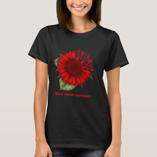 Sensibilisierung für Bluterkrankungen: Sonnenblume T-Shirt (Vorderseite)