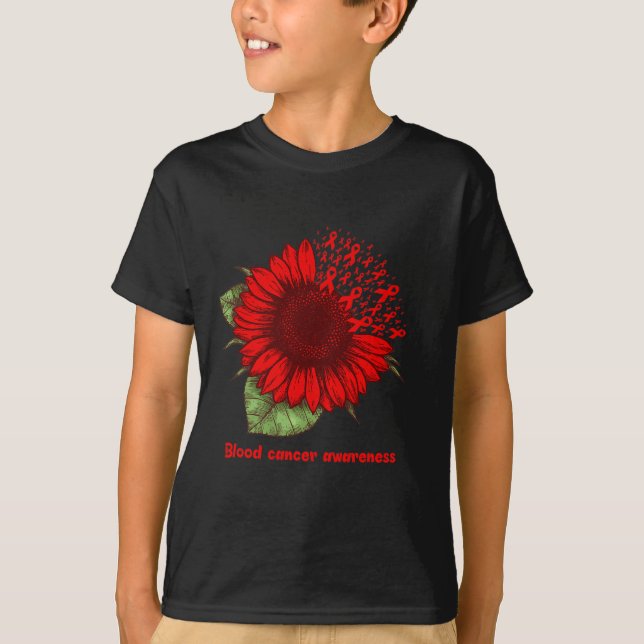 Sensibilisierung für Bluterkrankungen: Sonnenblume T-Shirt (Vorderseite)