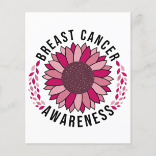 Sensibilisierung für Brustkrebs - Rosa Blume Flyer
