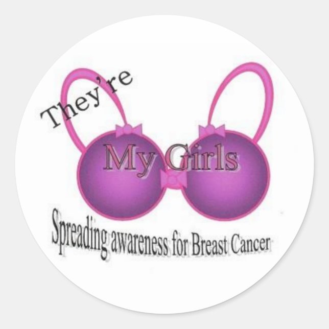 Sensibilisierung für Brustkrebs Runder Aufkleber (Vorderseite)
