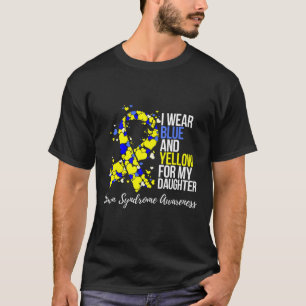 Sensibilisierung für das Blau- und Gelbband-Down-S T-Shirt