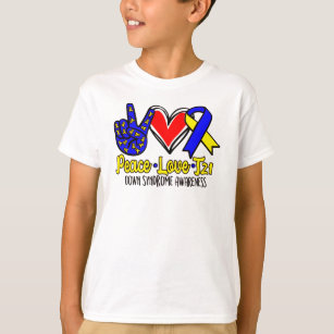 Sensibilisierung für das Blaue und Gelbe unten Syn T-Shirt