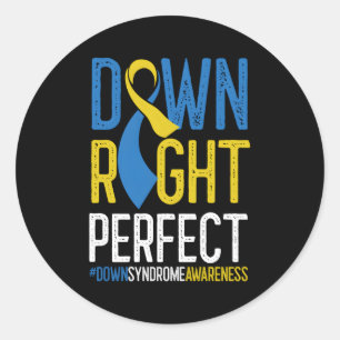 Sensibilisierung für das National Down Syndrome Do Runder Aufkleber