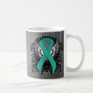 Sensibilisierung für die aquamarine Unterstützung Tasse