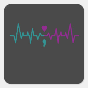 Sensibilisierung für die Bewusstseinsbildung bei H Quadratischer Aufkleber