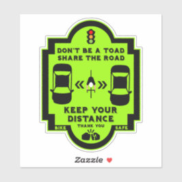 Sensibilisierung für die Sicherheit im Fahrrad Aufkleber