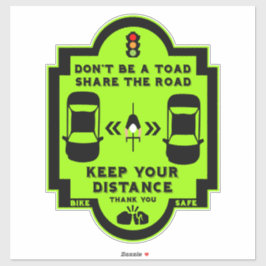 Sensibilisierung für die Sicherheit im Fahrrad Aufkleber