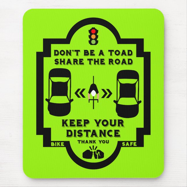 Sensibilisierung für die Sicherheit im Fahrrad Mousepad (Vorne)