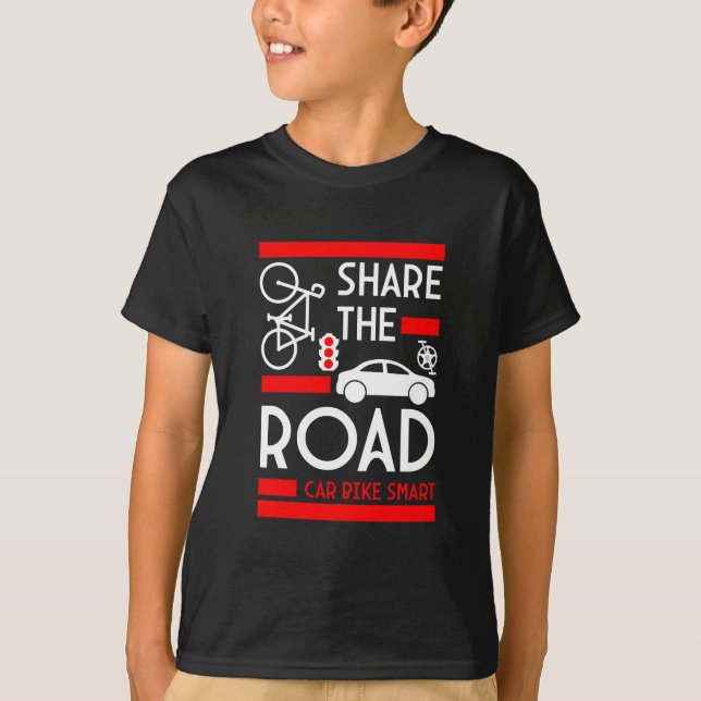 Sensibilisierung für die Sicherheit im Fahrrad T-Shirt (Vorderseite)
