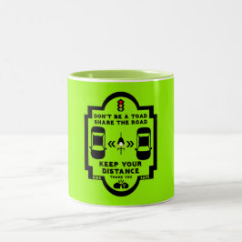 Sensibilisierung für die Sicherheit im Fahrrad Zweifarbige Tasse