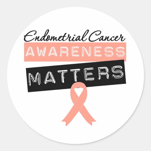Sensibilisierung für Endometriumkrebs Runder Aufkleber (Vorderseite)