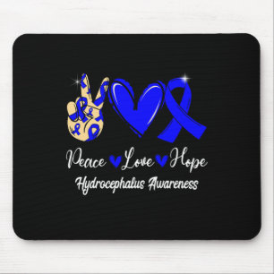 Sensibilisierung für Frieden Liebe Hoffnung Blauer Mousepad