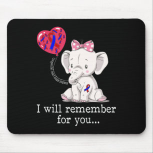 Sensibilisierung für Herzkrankheiten Elefant Mousepad