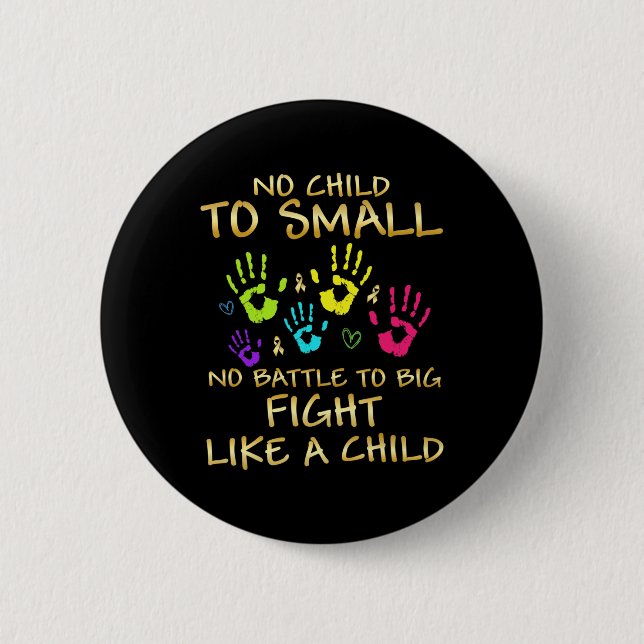 Sensibilisierung für Kinderkrebs Geschenke Button (Vorderseite)