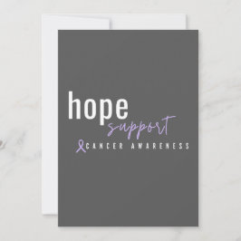 Sensibilisierung für Krebs. Hoffnung Unterstützung Einladung