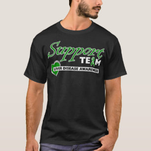 Sensibilisierung für Lebererkrankungen Grüne Unter T-Shirt