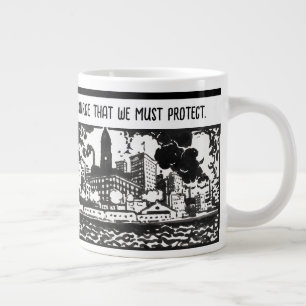 Sensibilisierung für Luftverschmutzung Moderne, tr Jumbo-Tasse