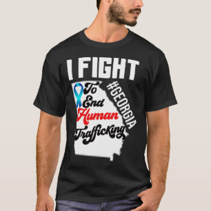 Sensibilisierung für Menschenhandel Georgien Staat T-Shirt