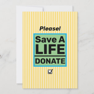 Sensibilisierung für Organspende Einladung