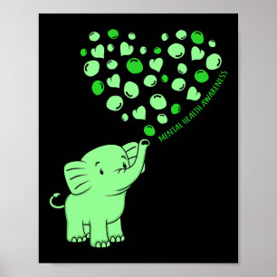 Sensibilisierung für psychische Gesundheit Elephan Poster