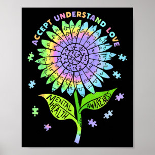 Sensibilisierung für psychische Gesundheit Puzzle Poster
