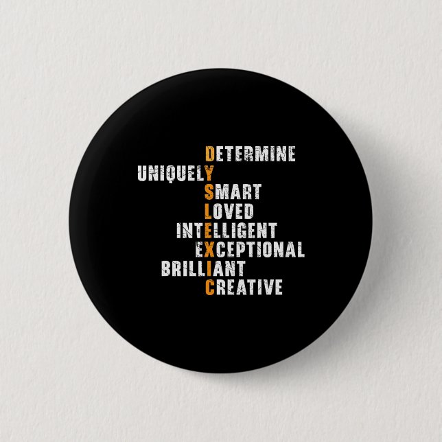 Sensibilisierung für Störungen Lernen Behinderung  Button (Vorderseite)