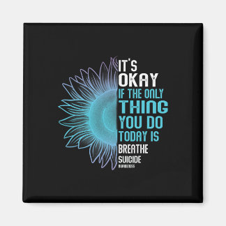 Sensibilisierung für Suizidprävention Lila und Aqu Magnet