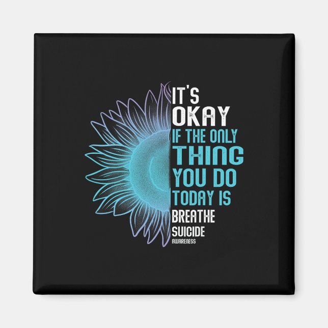 Sensibilisierung für Suizidprävention Lila und Aqu Magnet (Vorne)