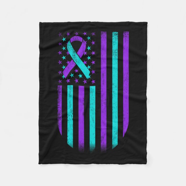 Sensibilisierung für Suizidprävention - Unterstütz Fleecedecke (Vorderseite)