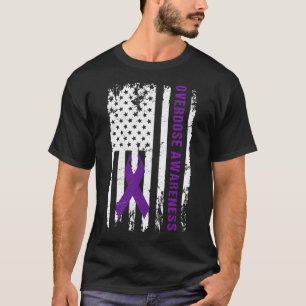 Sensibilisierung Lila Multiband-Sucht Erholung T-Shirt
