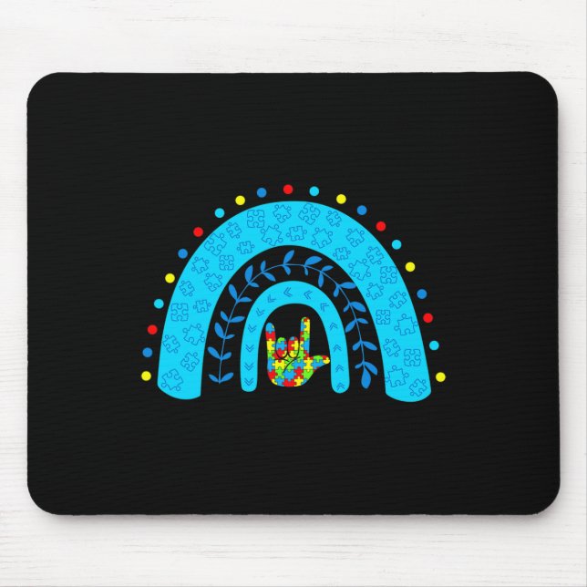 Sensibilisierung Regenbogen Unterstützung Puzzle L Mousepad (Vorne)