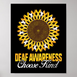 Sensibilisierung Sonnenblumen Kind Gelbe Schleife Poster