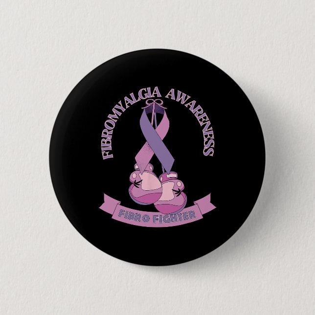 Sensibilisierungsband Boxing Gloves Fibro Kämpfer Button (Vorderseite)