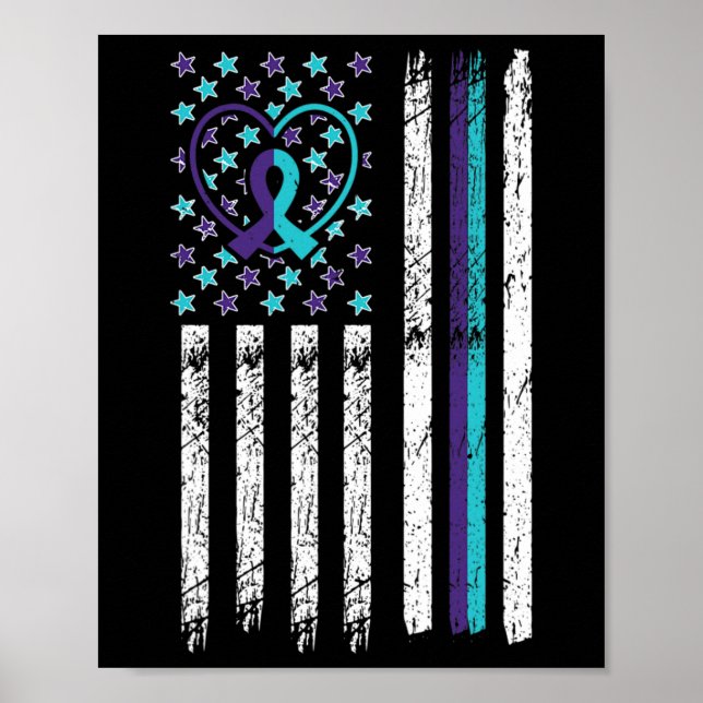 Sensibilisierungsflagge Angst Psychische Gesundhei Poster (Vorne)